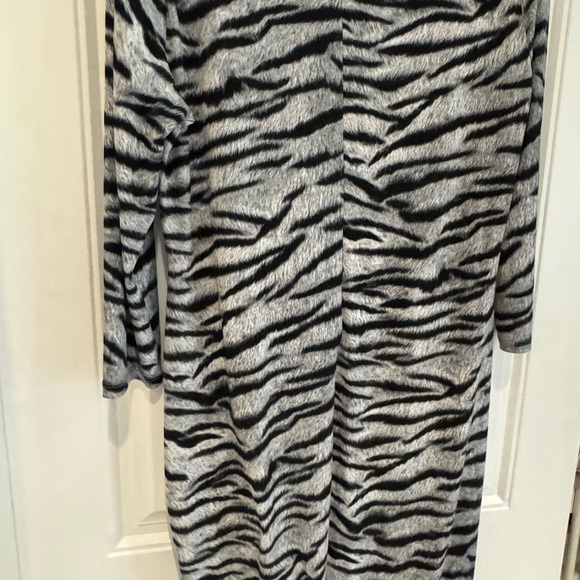 MICHAEL Michael Kors jersey grey snakeskin print dress size L - Picture 2 of 4